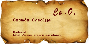 Csomós Orsolya névjegykártya
